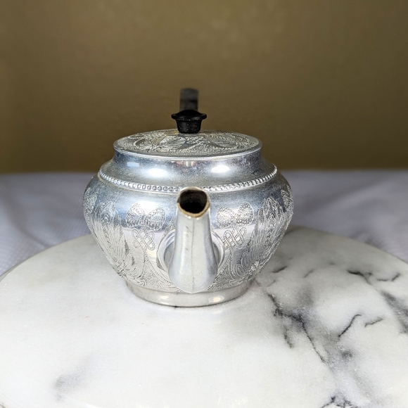 Vintage Sona Ware Silver Aluminum Working Teapot Stratford on Avon England - Picture 2 of 12